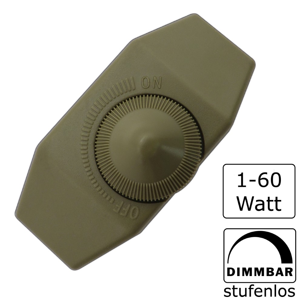 1/2x LED Dimmer Drehdimmer 80W 230V Schnurdimmer Kabeldimmer stufenlos